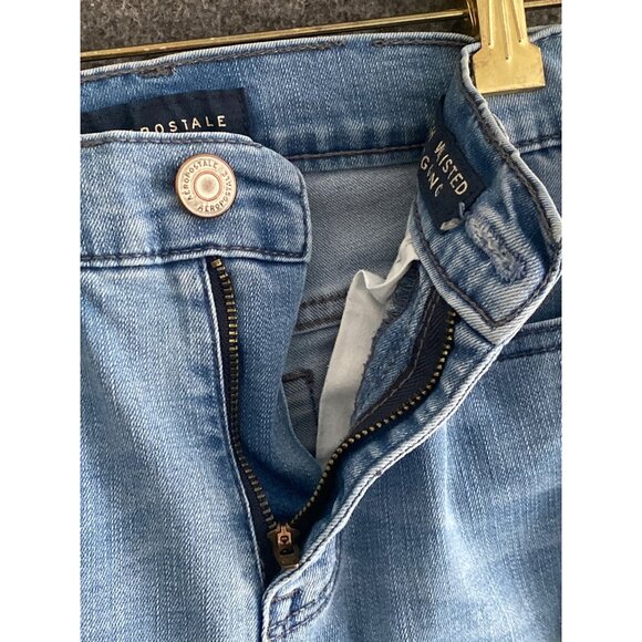 Aeropostale Blue Denim Jeans High Waisted Jegging 5 Pocket Women 00 Regular - Picture 12 of 16